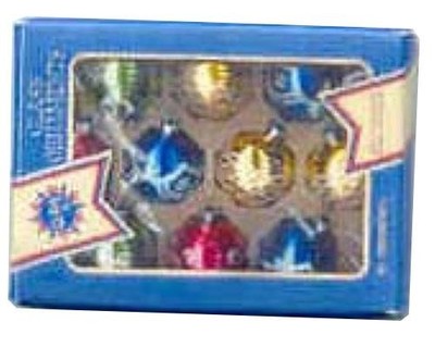Dolls House Traditional Christmas Bauble Box Empty Holiday Decorating Accessory