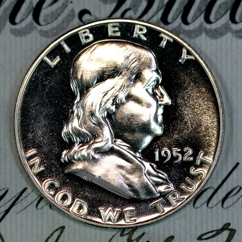 * 1952-P CAMEO * PRISTINE++ GEM BU PROOF FRANKLIN HALF-DOLLAR *