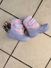 Ozark Trail Kids Snow Boots Pink Purple Blue Waterproof. Size- big kid 3