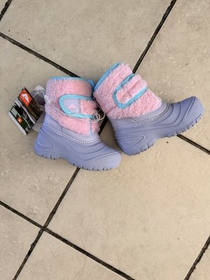Ozark Trail Kids Snow Boots Pink Purple Blue Waterproof. Size- big kid 3 