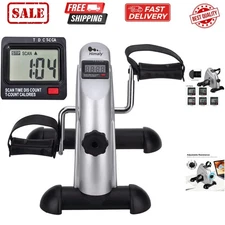 Under Desk Bike Pedal Exerciser Portable Foot Cycle Arm & Leg Peddler Machine...