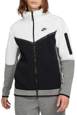 Nike Tech Fleece Windrunner Hoodie mit durchgehendem Reißverschluss 1.0 schwarz weiß grau Größe Small