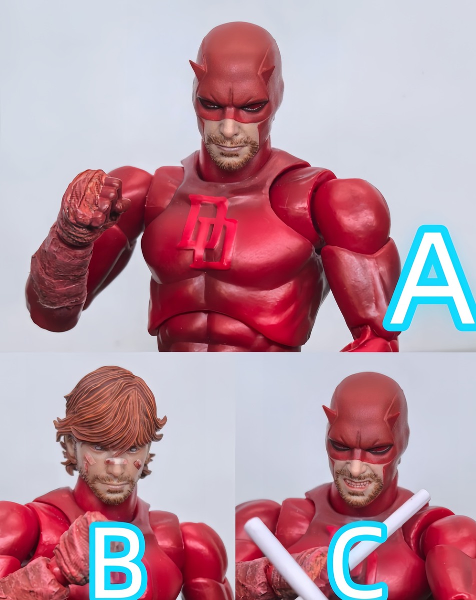 MAFEX マーベルレジェンド デアデビル カスタムヘッド Buy 1/12 Painted ‌Matt Hero Daredevil Head Sculpt Fit 6'' Mafex