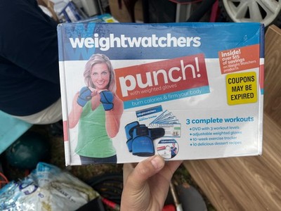 Weight Watchers Punch  DVD With 3 Work Out Levels Adjustable weighted gloves NIB