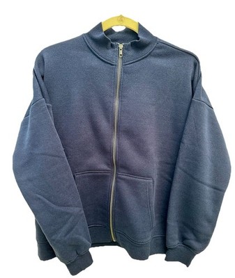 THREADS 4 THOUGHT, Women s Full Zip Organic Cotton Knit Jacket, Navy Blue, L