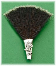 NEUER flacher Gamsbart Hülse  Rehkopf  Hutanstecker für Hut Tracht und Jagd