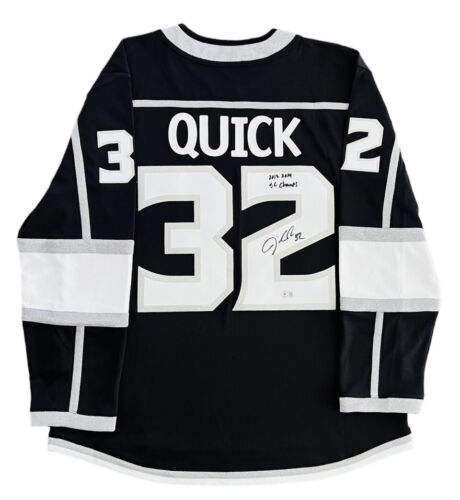 Jonathan Quick Los Angeles Kings Signed Jersey 2012 2014 Champs Beckett COA - Picture 1 of 5