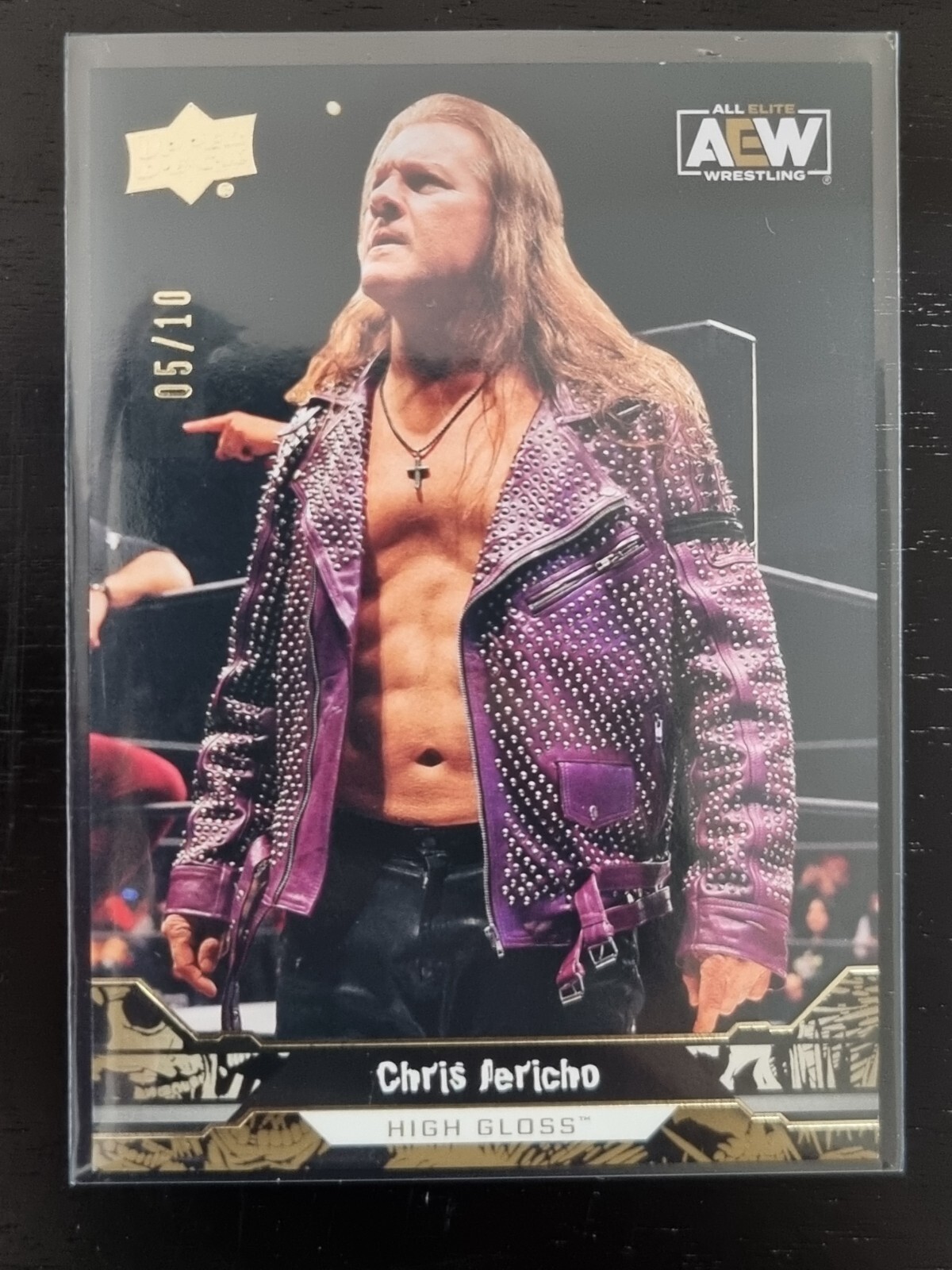 2023 AEW Chris Jericho HIGH GLOSS /10 Trading Card Upper Deck #90152