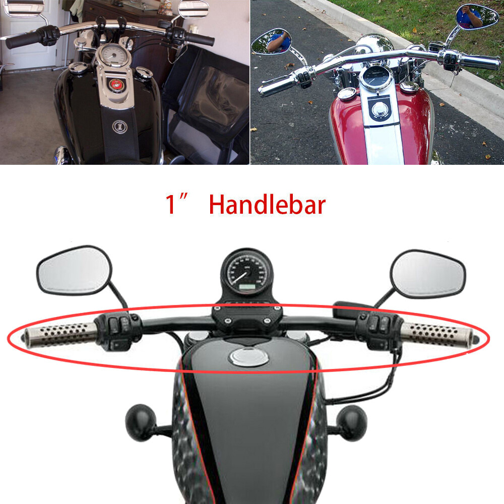 25mm Motorcycle Drag Bar Handlebars For Harley Sportster 883/1200 XL & Bobber – Black Steel