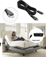 Input Power Cord for Tempurpedic Ergo, Extend,Sealy Adjustable bed Base 6.5ft
