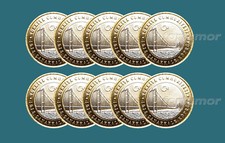 Turquía, 1 Lira 2022, UNC, CANAKKALE Dardanelles Bridge, 10 PIEZAS Moneda BiMetal