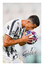 Cristiano Ronaldo Signed Autograph Photo Print Juventus Football