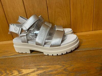 TIMBERLAND WOMEN'S LONDON VIBE 3 BANDS SANDAL SILVER A29Y7 ALL SIZES