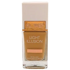 FLOWER Light Illusion (Classic Tan M3) Liquid Foundation All Day Wear, Spf 18