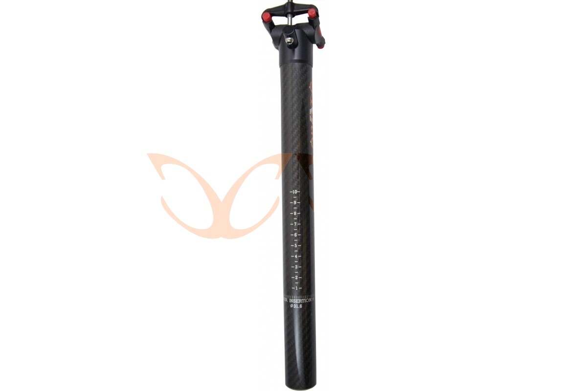 eXotic Carbon Matrix II Seatpost 30.9 x 350 CrMo Bolts, MTB, Zero 0 Offset