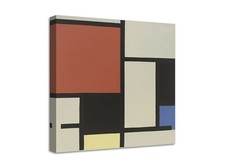 Quadro stampa su tela con vernice effetto dipinto - piet mondrian