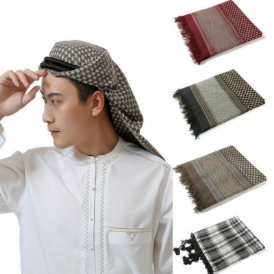 Herren Islam Muslim Hijab Turban Arabischer kopfverpackung Schal Tücher Mützen
