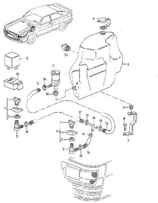 Audi UR Quattro Genuine Headlight Washer Retaining Valve 171955187  