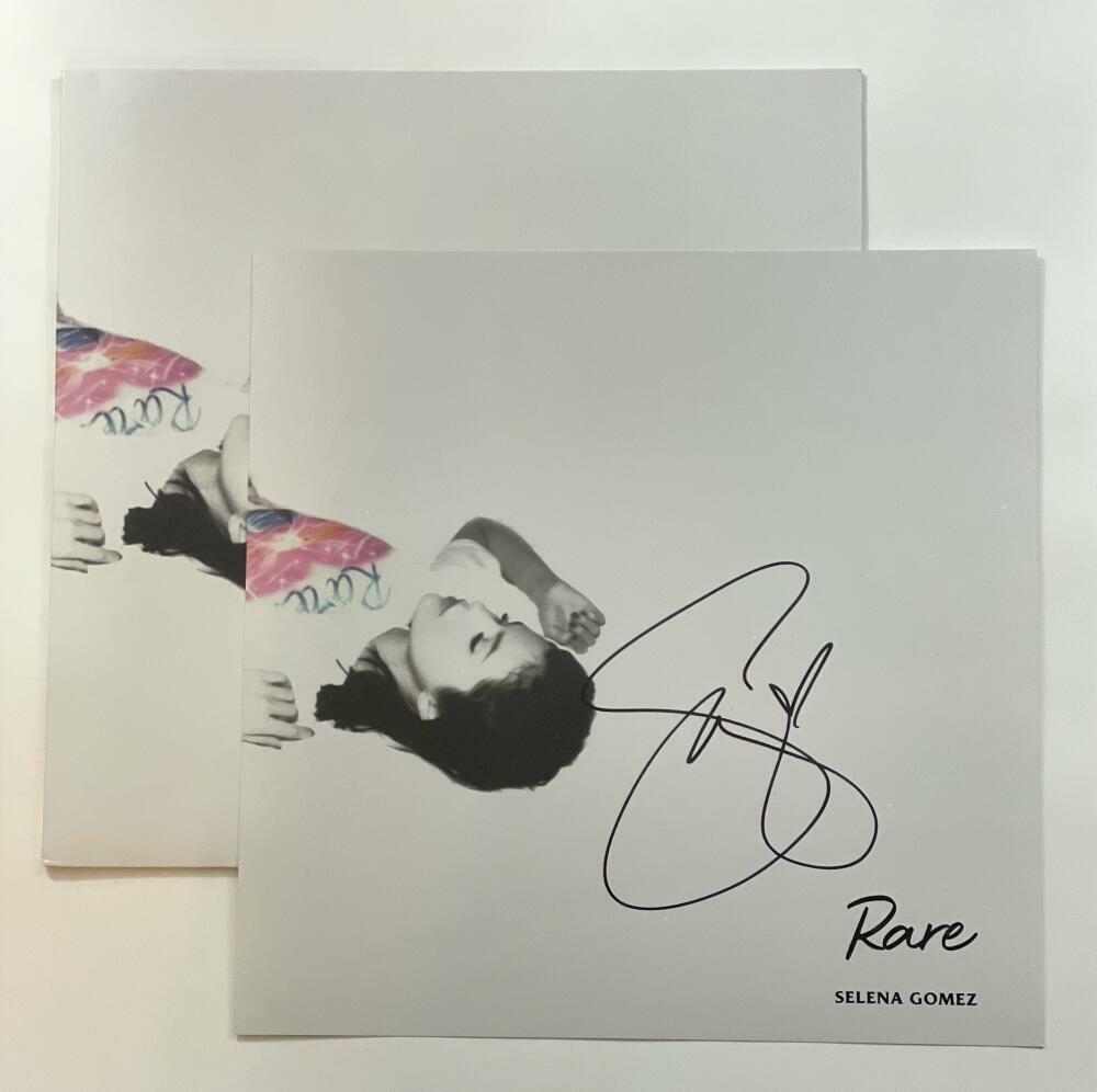 selena gomez サインアートカード入り アナログ盤 SELENA GOMEZ SIGNED AUTOGRAPH 12X12 LIMITED EDITION ALBUM