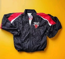 Chicago Bulls Jacket  XL(14/16) Youth Vintage Jump Ball Club Mighty Mac Sports 