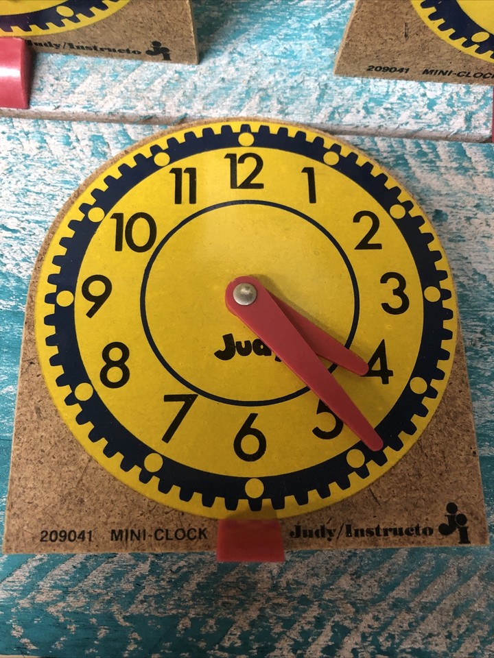 Judy Instructo 6 MINI CLOCKS Classroom Homeschool Analog Time Teaching Set. eBay