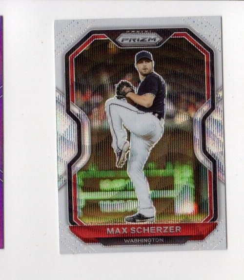 2021 Prizm Baseball Max Scherzer #32 White Wave Prizm Washington Nationals