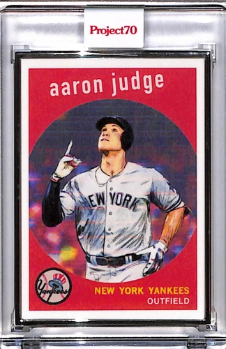 2021 TOPPS PROJECT 70 #730 AARON JUDGE BY MATT MCCORMICK AP SILVER FRAME 01/51