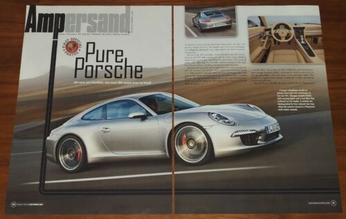 PORSCHE 911 MAGAZINE PRINT ARTICLE FIRST OFFICIAL PHOTOS FOR 2012 991 COUPE
