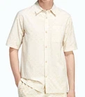 NEW Adidas Graphics Monogram Print Sand Strata IC8879 Button Down Shirt Men's L
