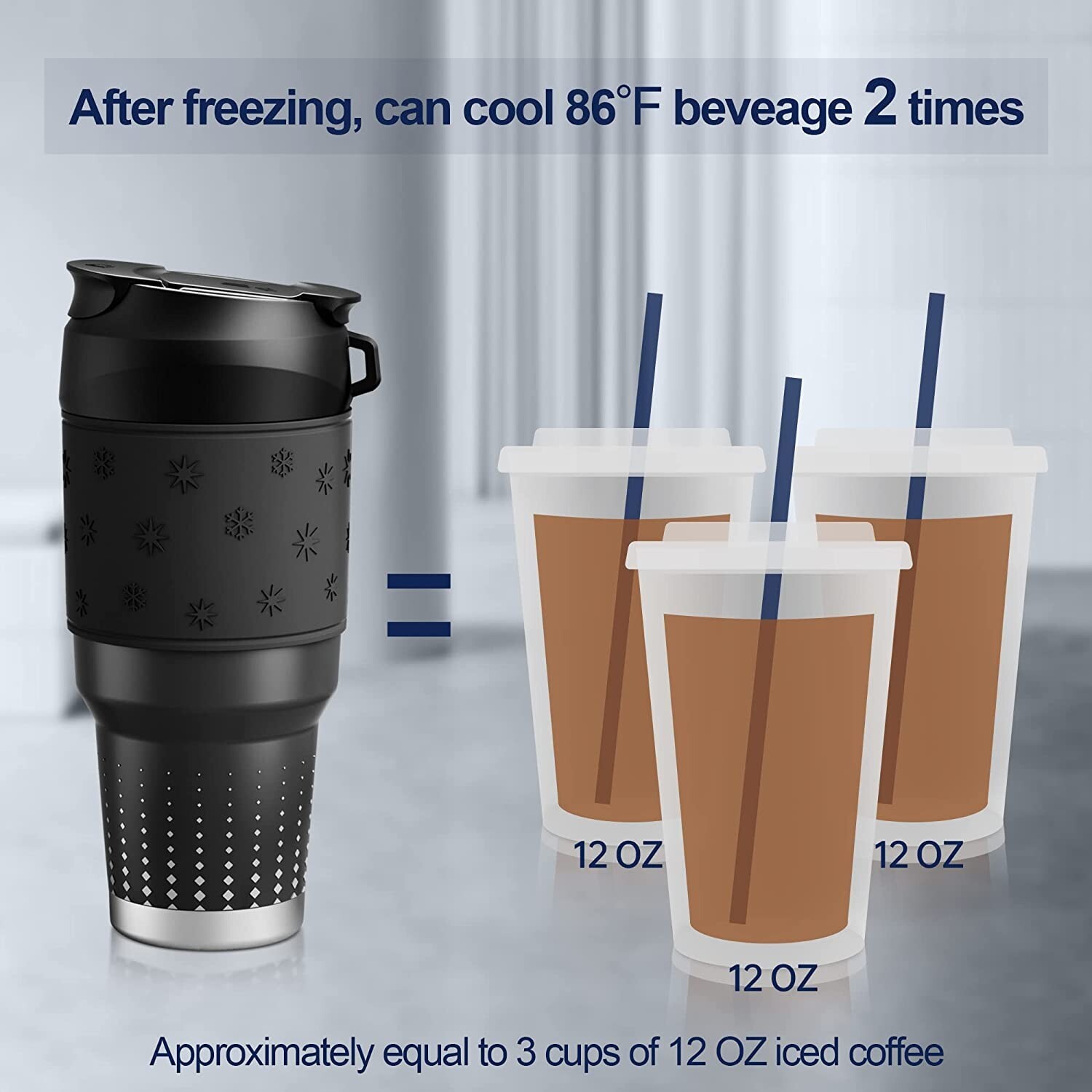 Tumbler with Instant Chiller Iced Coffee Maker Tumbler Stainless Steel