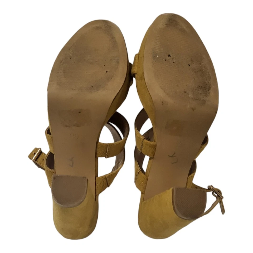 Charolette Russe, Mustard Colored 4" Heels Sandals, Vacation, Resort, Size 8 - Image 4 of 4