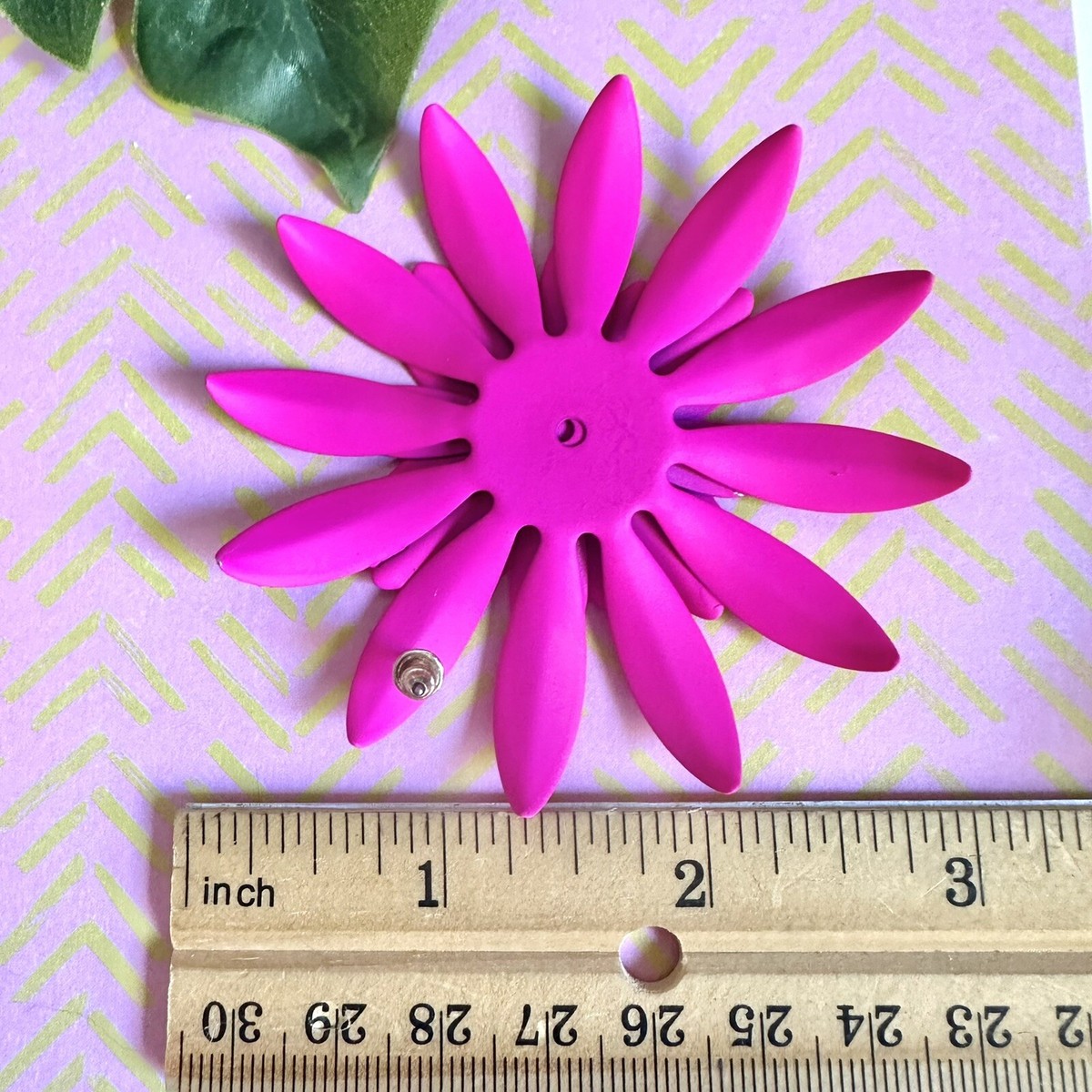 Pink Daisy Flower Metal Earrings Zara Statement Jumbo Garden