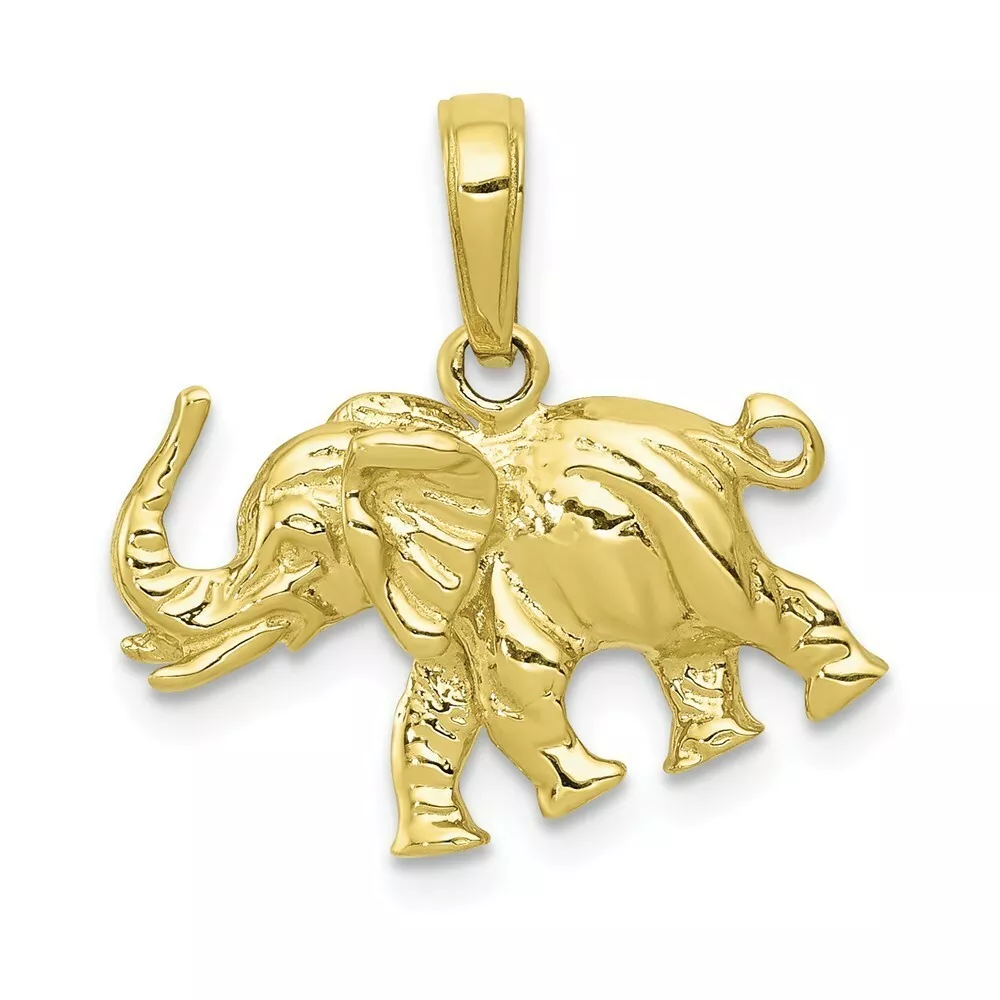 10k gold cheap elephant pendant