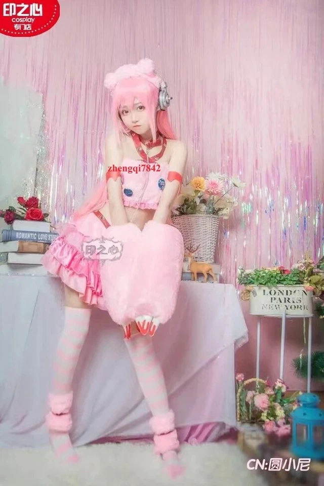 Anime SUPER SONICO Grg Racing Queen Genus Gloomy Bear Cosplay Costume Party Suit - Image 3 of 4