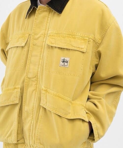 Stussy WASHED CANVAS SHOP JACKET S イエロー STUSSY WASHED CANVAS SHOP JACKET YELLOW S YK | eBay