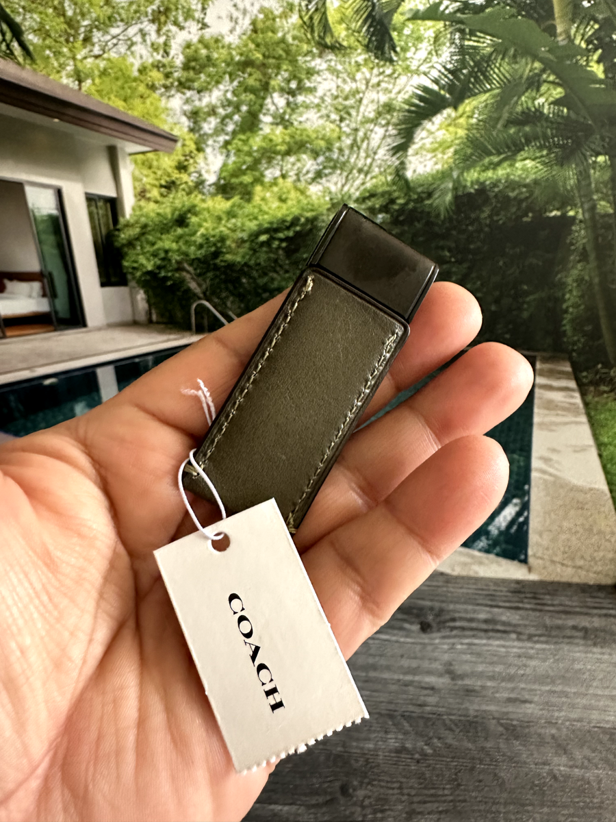 COACH MONEY CLIP:NWT ARMY GREEN C6500