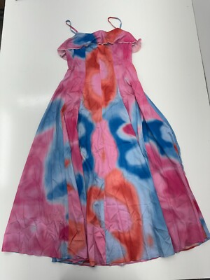 Shein Womens Pink Blue Tie Dye Dress Size Large | eBay