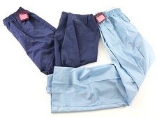 Sears Pants Women's 18 Pull-on 2 Vintage 70s Blue Poly Cotton Stretch Waist NWT