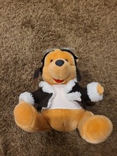 Disney Winnie The Pooh Aviator Pilot 14" Plush W/ Posable Legs