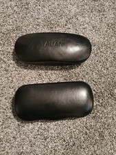 Two Black Hard Cases For Eyeglasses In Great Condition Taliani And Unbranded