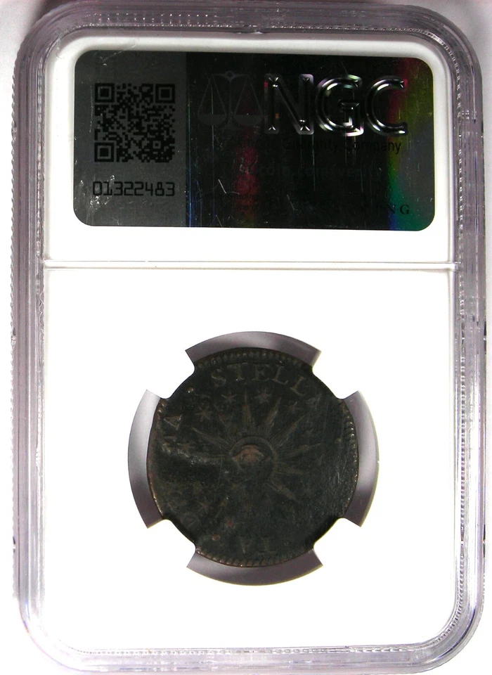 Moneda de cobre vermontensio de Vermont 1786 - Certificada NGC VF Detalles - ¡Rara! Foto 3 de 4