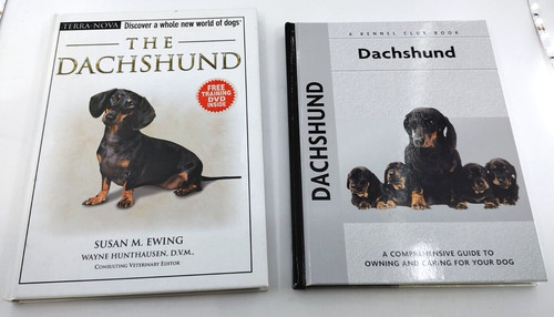 Lot 2 Dachsund Care/Training Books With DVD Kennel Club Susan Ewing Dog HC *READ