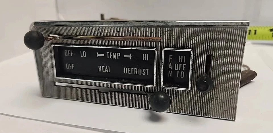 Used OEM Heater Control Dash Unit w/ Bezel 1957-58 Ford Fairlane/Skyliner (460) - Image 4 of 4