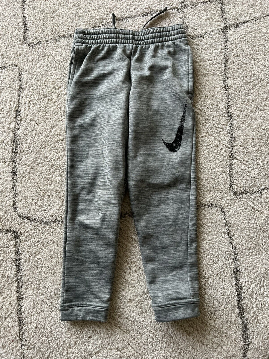Boys Nike Dri Fit Therma Athletic Pants Size Small Gray Heather See Pictures