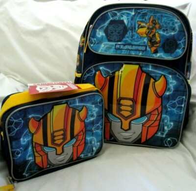 TRANSFORMERS BLUE 16'' BACKPACK+MATCHING TRANSFORMERS 9.5'' INSULATED LUNCHBOX