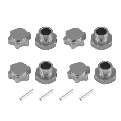 4Pcs RC Car 17mm Hex Wheel Nut Anti-Dust Cover Nut Replacement Fit For 1/8 RC Car Model RC Off-Road Truck Compatible With Redcat Compatible With E-Revo, Black - Foto 9