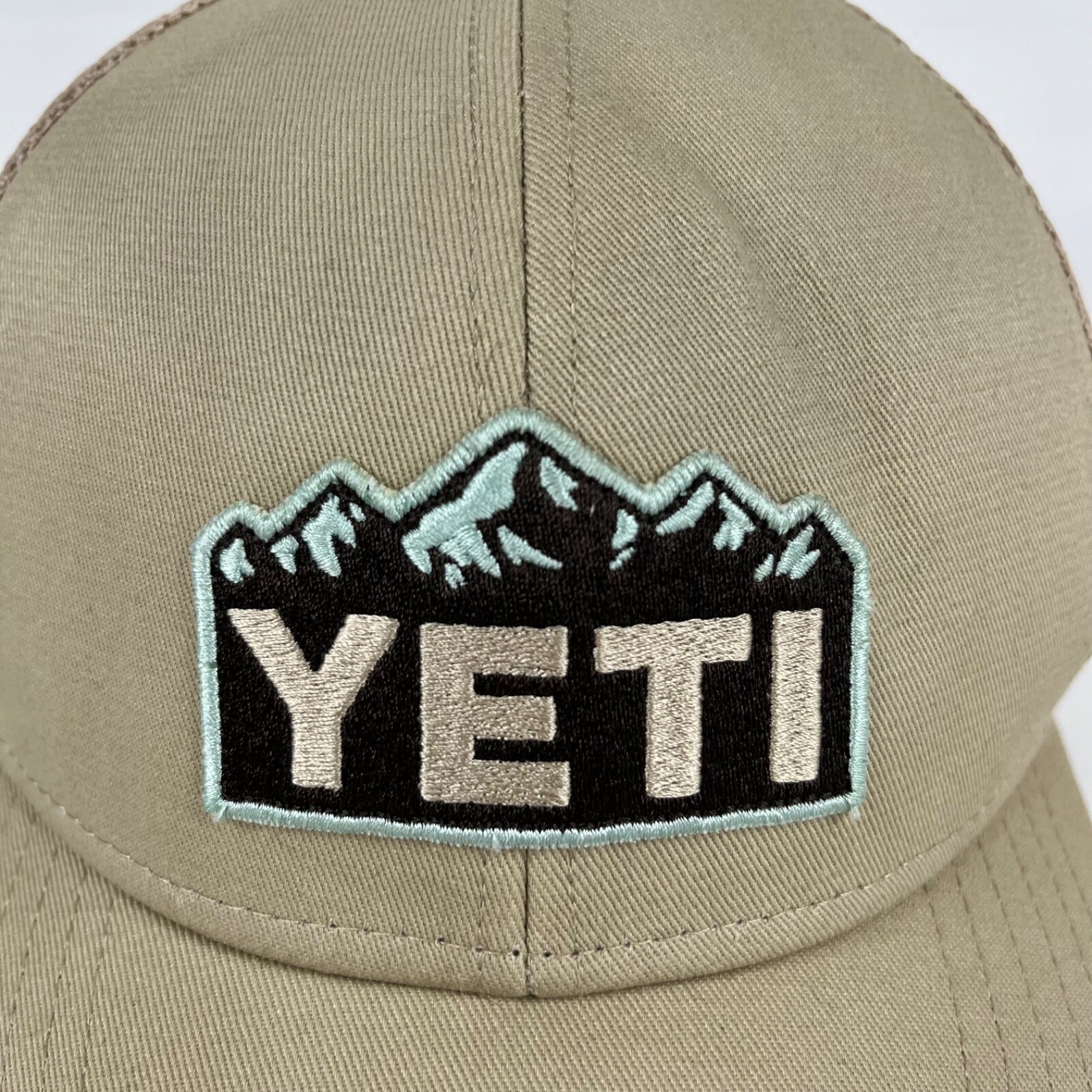 Yeti Hat Cap Mens Snapback Mesh Beige Patch Coole… - image 2