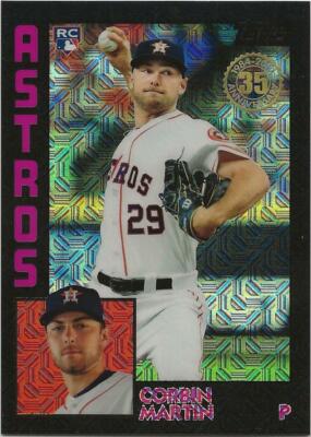 2019 Topps Update CORBIN MARTIN Silver Pack 1984 Black Refractor /199 Astros RC