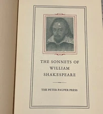 The Sonnets of William Shakespeare The Peter Pauper Press VTG HC Collectible