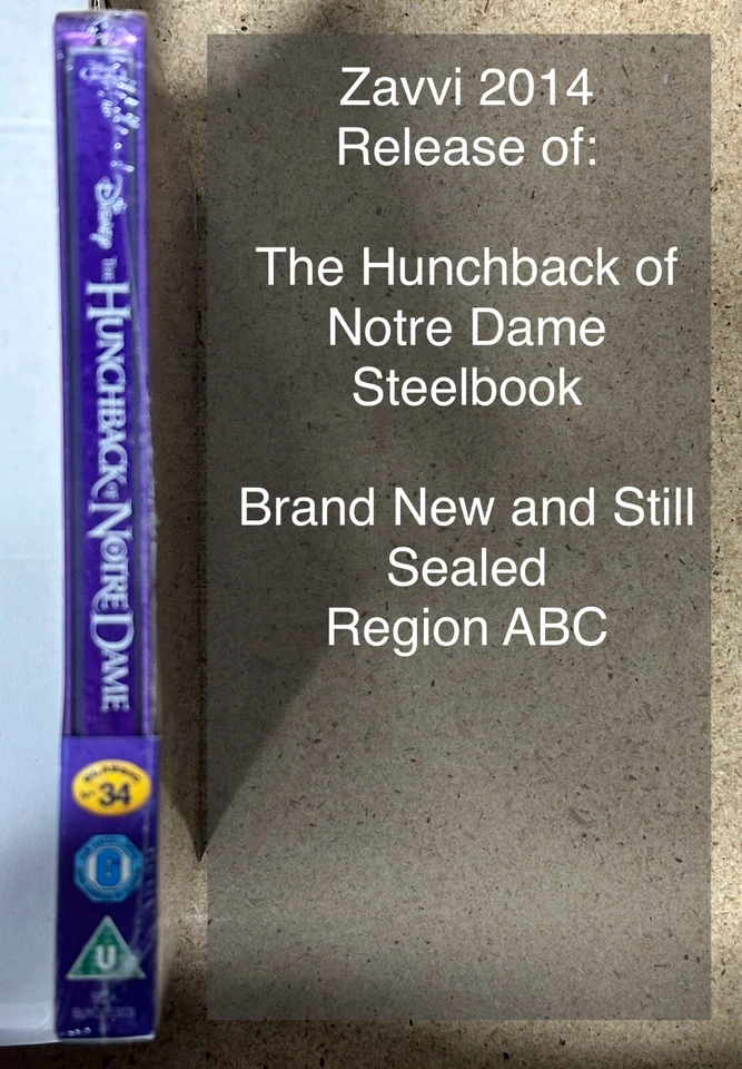 The Hunchback of Notre Dame Blu-ray Steelbook Zavvi Exclusive New Sealed Disney - image 3 of 3